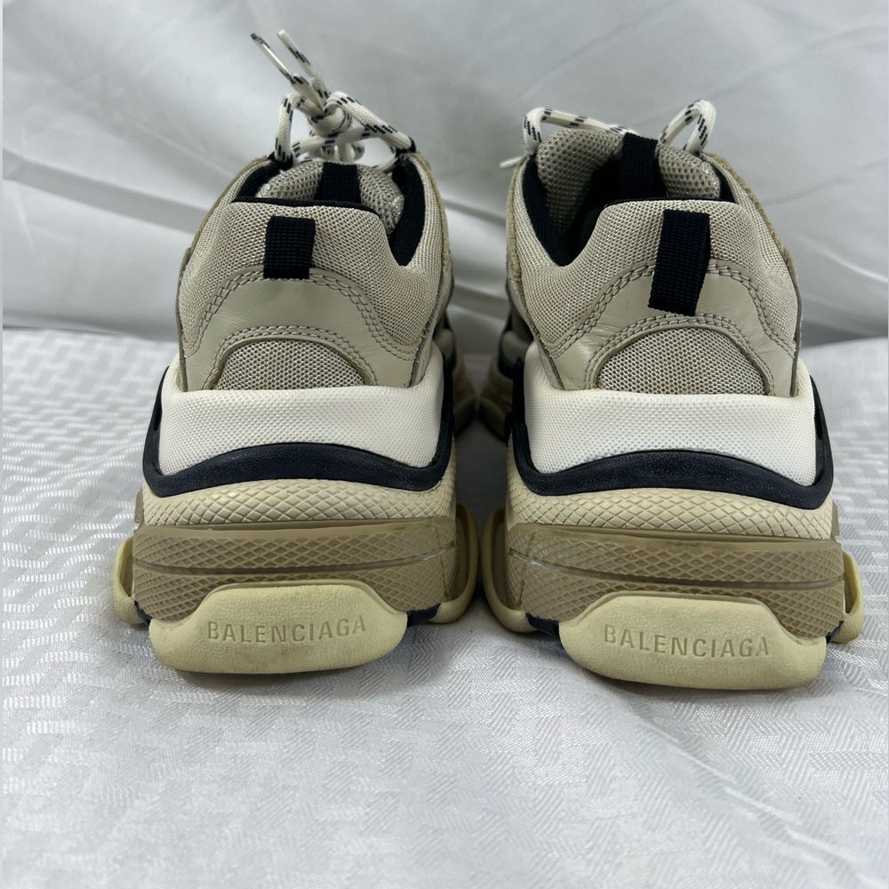 Balenciaga Triple S Beige Black Women’s 39 | Chunky Dad Shoes w/Dustie&laces - Picture 4 of 11